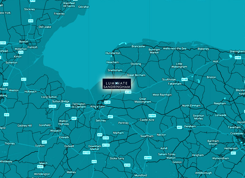 Google Map of Sandringham Estate, Sandringham, Norfolk. PE35 6EH